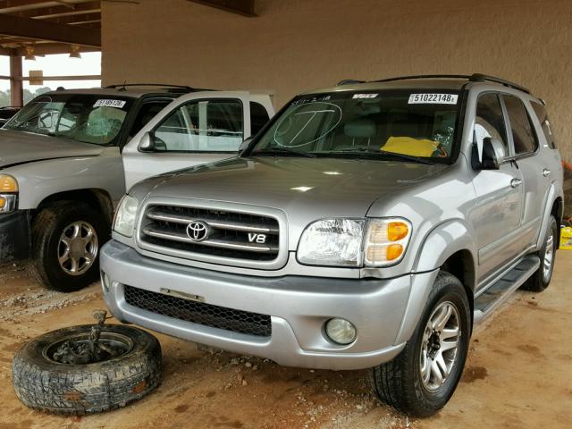 5TDZT38A63S147826 - 2003 TOYOTA SEQUOIA LI SILVER photo 2