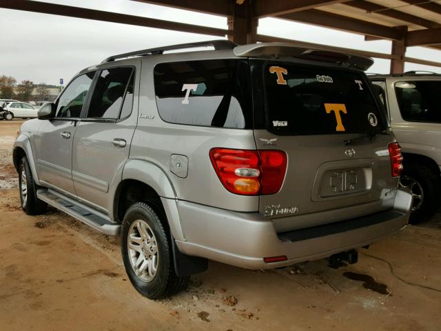 5TDZT38A63S147826 - 2003 TOYOTA SEQUOIA LI SILVER photo 3