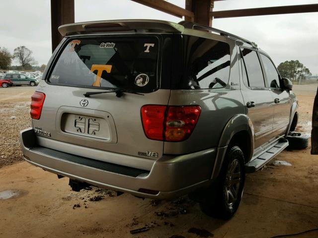 5TDZT38A63S147826 - 2003 TOYOTA SEQUOIA LI SILVER photo 4