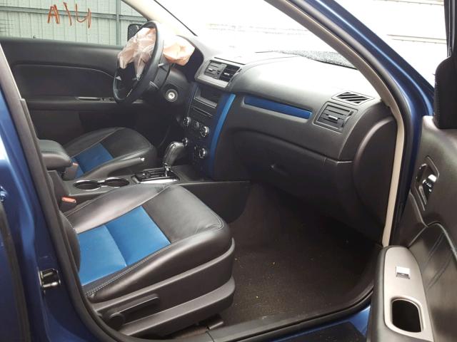 3FAHP0KC3AR110411 - 2010 FORD FUSION SPO BLUE photo 5