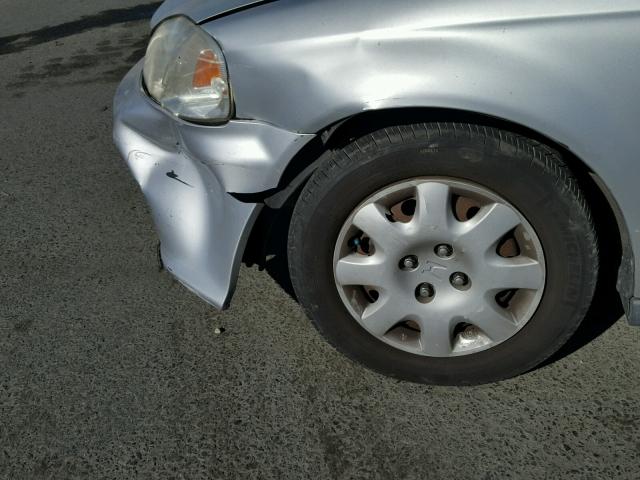 2HGEJ6612YH558043 - 2000 HONDA CIVIC BASE SILVER photo 9