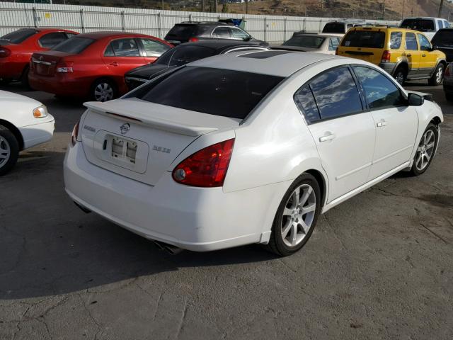 1N4BA41E67C841908 - 2007 NISSAN MAXIMA SE WHITE photo 4