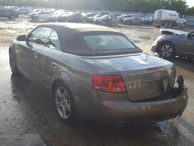 WAUAF48H38K007381 - 2008 AUDI A4 2.0T CA SILVER photo 3