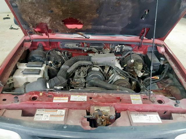 4F4CR16A5TTM42677 - 1996 MAZDA B2300 CAB BURGUNDY photo 7