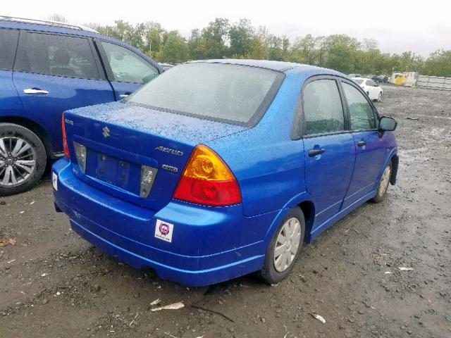 JS2RB62S965300303 - 2006 SUZUKI AERIO BLUE photo 4