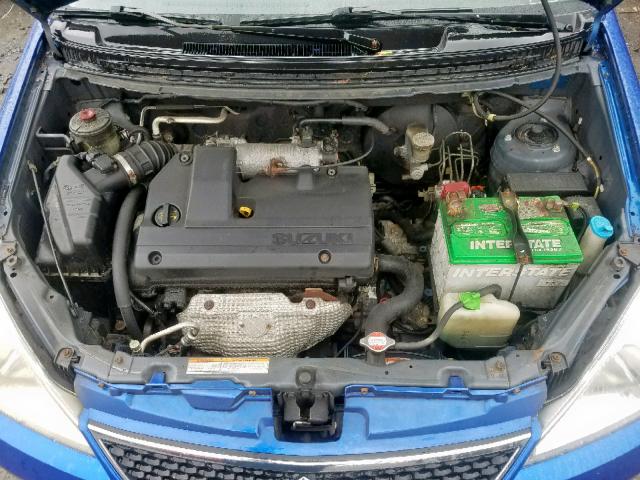 JS2RB62S965300303 - 2006 SUZUKI AERIO BLUE photo 7