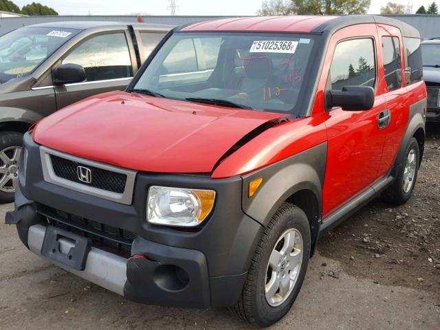 5J6YH28675L028765 - 2005 HONDA ELEMENT EX RED photo 2