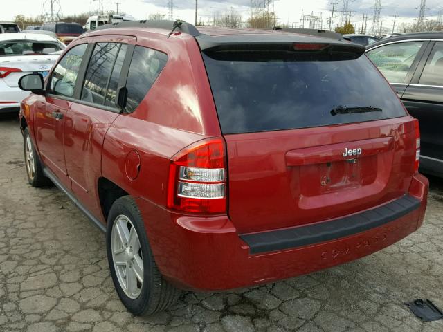 1J8FT47W68D746999 - 2008 JEEP COMPASS SP RED photo 3