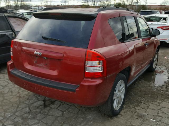 1J8FT47W68D746999 - 2008 JEEP COMPASS SP RED photo 4