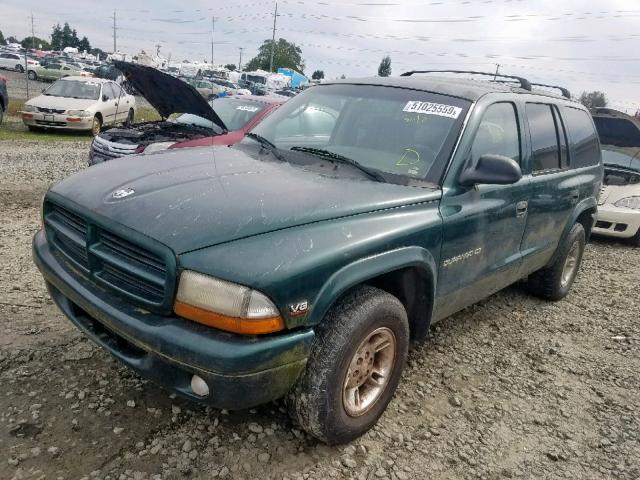 1B4HR28Y5XF643916 - 1999 DODGE DURANGO GREEN photo 2