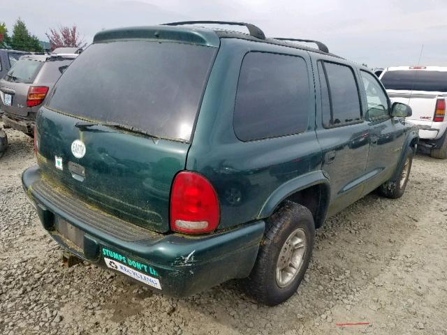 1B4HR28Y5XF643916 - 1999 DODGE DURANGO GREEN photo 4