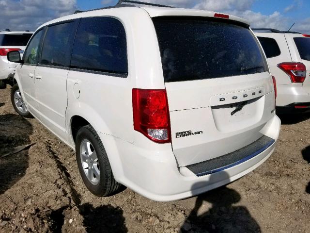 2C4RDGCGXDR582178 - 2013 DODGE GRAND CARA WHITE photo 3