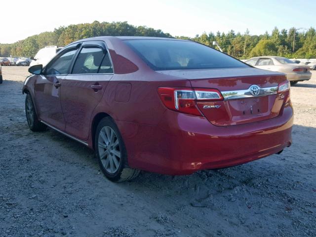 4T4BF1FK5CR186350 - 2012 TOYOTA CAMRY BASE RED photo 3