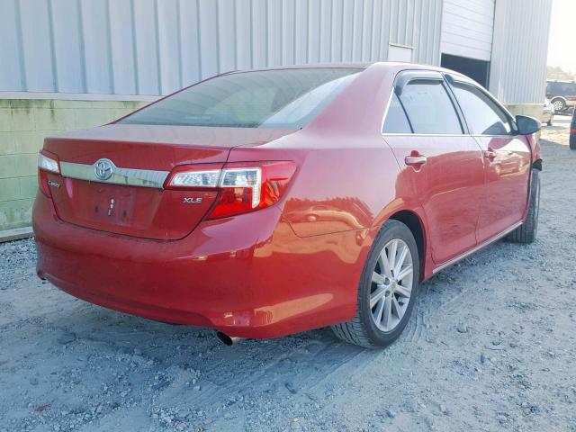 4T4BF1FK5CR186350 - 2012 TOYOTA CAMRY BASE RED photo 4