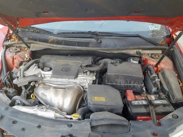4T4BF1FK5CR186350 - 2012 TOYOTA CAMRY BASE RED photo 7