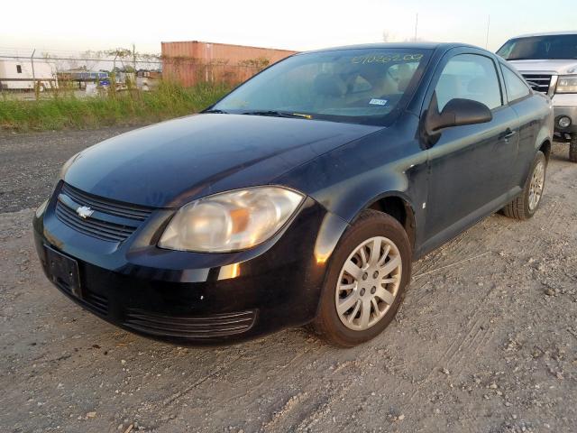 1G1AS18H297274425 - 2009 CHEVROLET COBALT LS BLACK photo 2