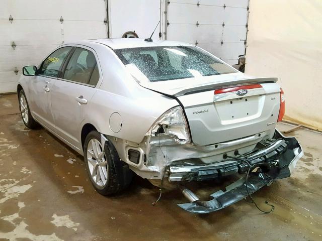 3FAHP0JG1CR413033 - 2012 FORD FUSION SEL SILVER photo 3