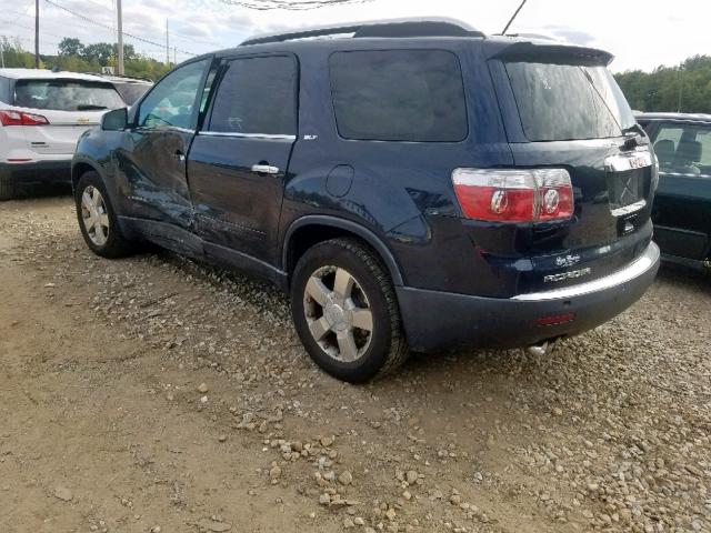 1GKEV23718J195161 - 2008 GMC ACADIA SLT BLUE photo 3