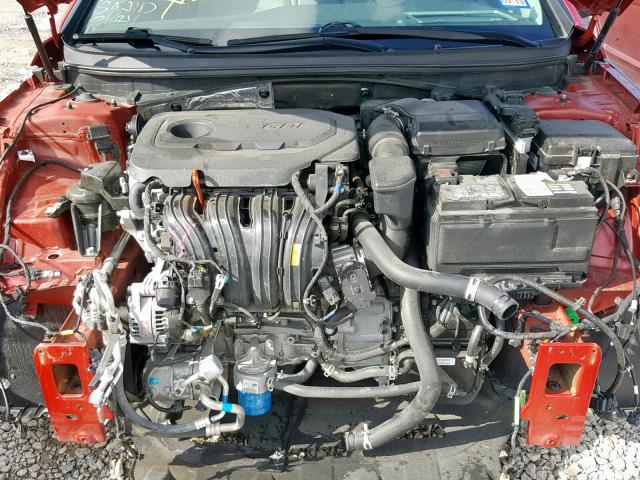 5NPE34AF2HH578414 - 2017 HYUNDAI SONATA SPO RED photo 7