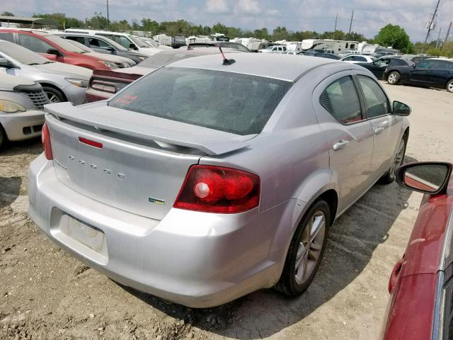 1B3BD1FG2BN536656 - 2011 DODGE AVENGER MA SILVER photo 4