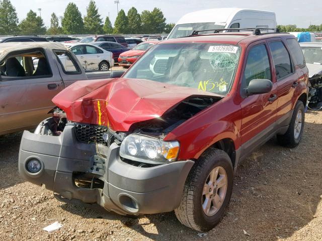 1FMYU03Z76KD03044 - 2006 FORD ESCAPE XLT RED photo 2