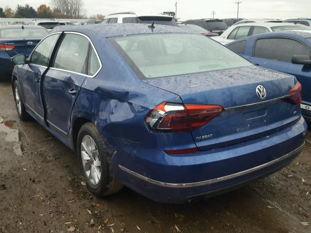 1VWAT7A3XHC079777 - 2017 VOLKSWAGEN PASSAT S BLUE photo 3