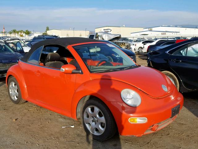 3VWCK21Y53M300736 - 2003 VOLKSWAGEN NEW BEETLE ORANGE photo 1