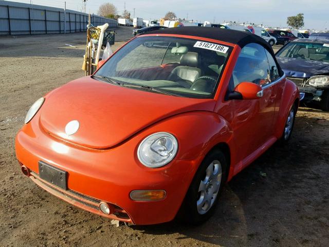 3VWCK21Y53M300736 - 2003 VOLKSWAGEN NEW BEETLE ORANGE photo 2