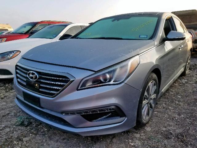 5NPE34AF5GH273469 - 2016 HYUNDAI SONATA SPO GRAY photo 2