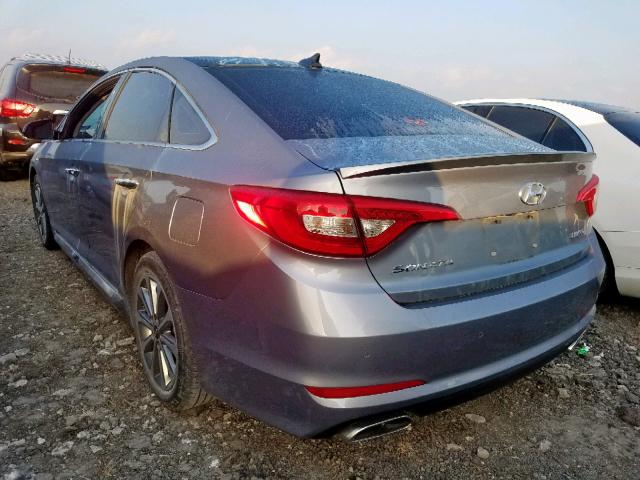 5NPE34AF5GH273469 - 2016 HYUNDAI SONATA SPO GRAY photo 3