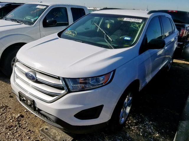 2FMTK3G88FBC33390 - 2015 FORD EDGE SE WHITE photo 2