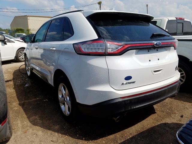 2FMTK3G88FBC33390 - 2015 FORD EDGE SE WHITE photo 3