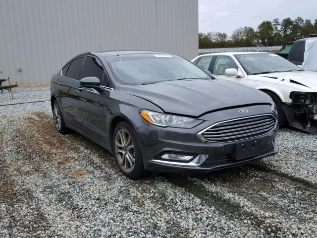 3FA6P0HD8HR392059 - 2017 FORD FUSION SE GRAY photo 1