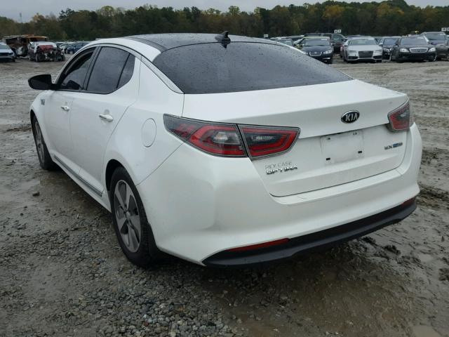 KNAGN4AD7E5065170 - 2014 KIA OPTIMA HYB WHITE photo 3