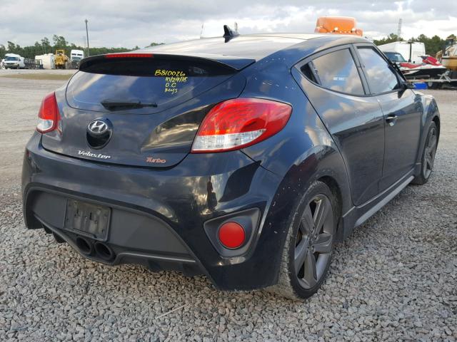 KMHTC6AE5DU144980 - 2013 HYUNDAI VELOSTER T BLACK photo 4