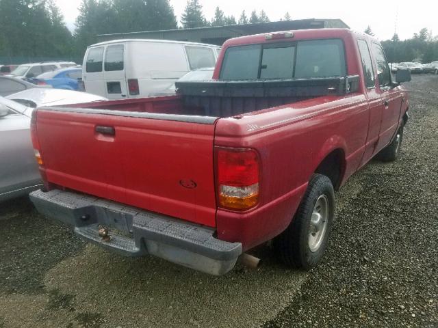 1FTCR14U7TTA72323 - 1996 FORD RANGER SUP RED photo 4