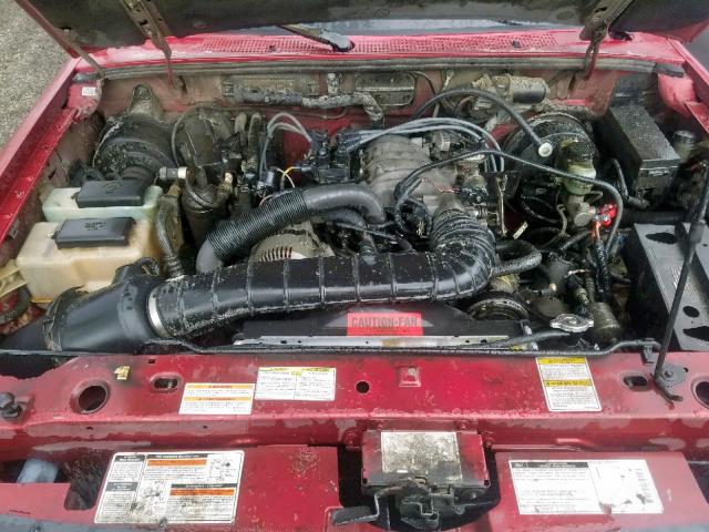 1FTCR14U7TTA72323 - 1996 FORD RANGER SUP RED photo 7