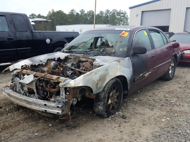 1G4CW54K814127380 - 2001 BUICK PARK AVENU MAROON photo 2