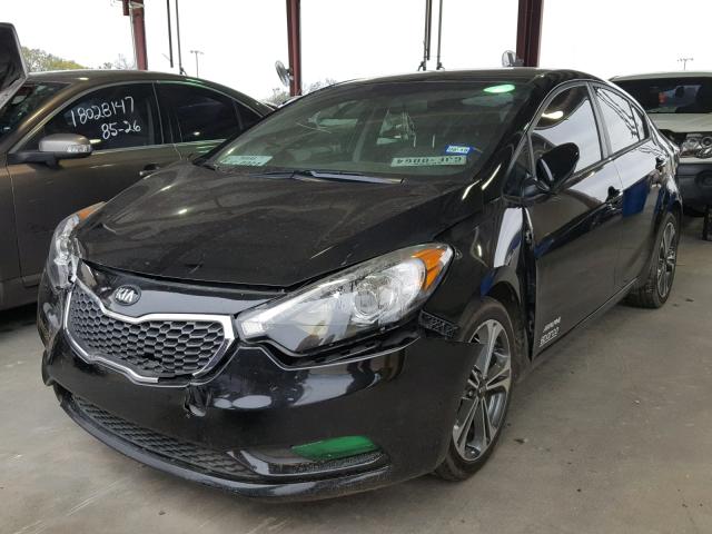 KNAFX4A83F5364181 - 2015 KIA FORTE EX BLACK photo 2