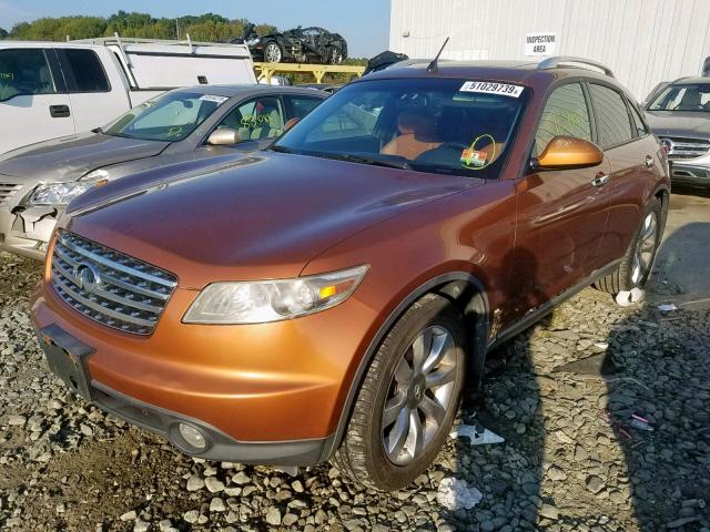 JNRAS08W94X215798 - 2004 INFINITI FX35 RED photo 2