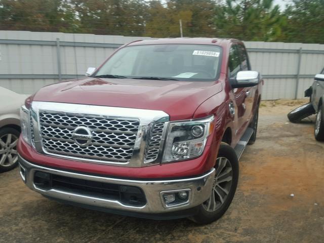 1N6AA1E51HN550119 - 2017 NISSAN TITAN SV RED photo 2