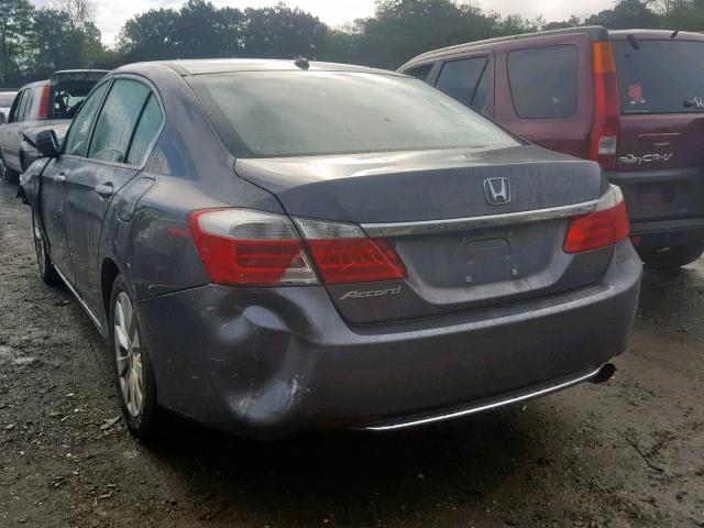 1HGCR2F85DA045688 - 2013 HONDA ACCORD EXL GRAY photo 3