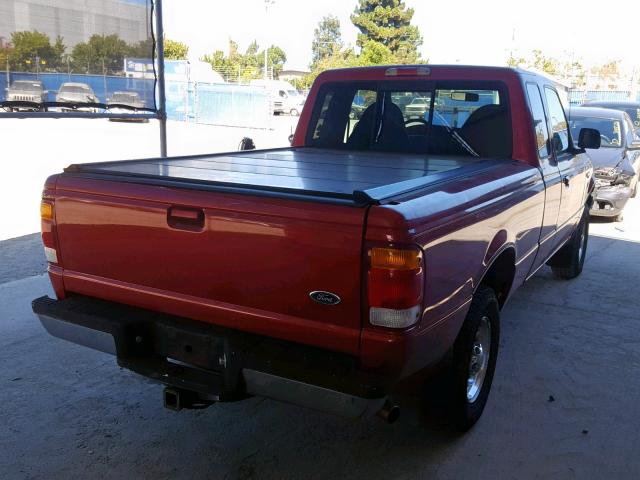 1FTYR14U2WPB15453 - 1998 FORD RANGER SUP RED photo 4