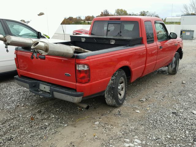 1FTYR44U14PA28383 - 2004 FORD RANGER SUP RED photo 4