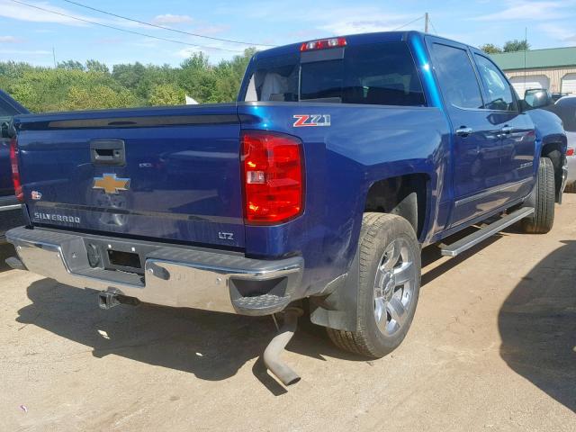 3GCUKSEJ1FG346698 - 2015 CHEVROLET SILVERADO BLUE photo 4