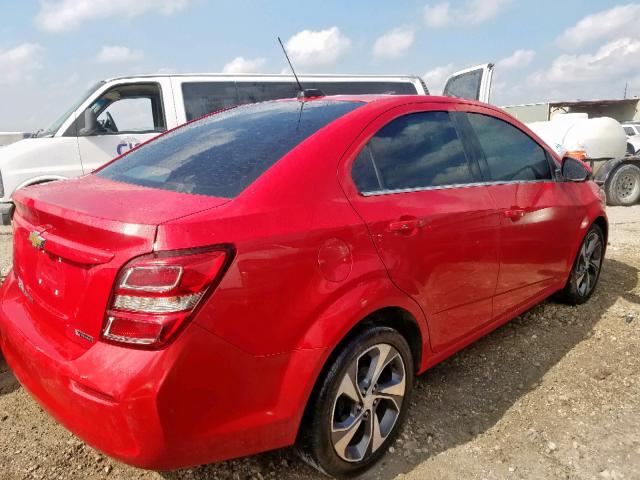 1G1JF5SBXH4122585 - 2017 CHEVROLET SONIC PREM RED photo 4