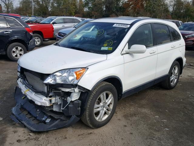 JHLRE4H7XBC014686 - 2011 HONDA CR-V EXL WHITE photo 2