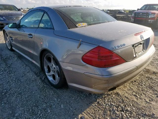 WDBSK75F54F082799 - 2004 MERCEDES-BENZ SL 500 SILVER photo 3