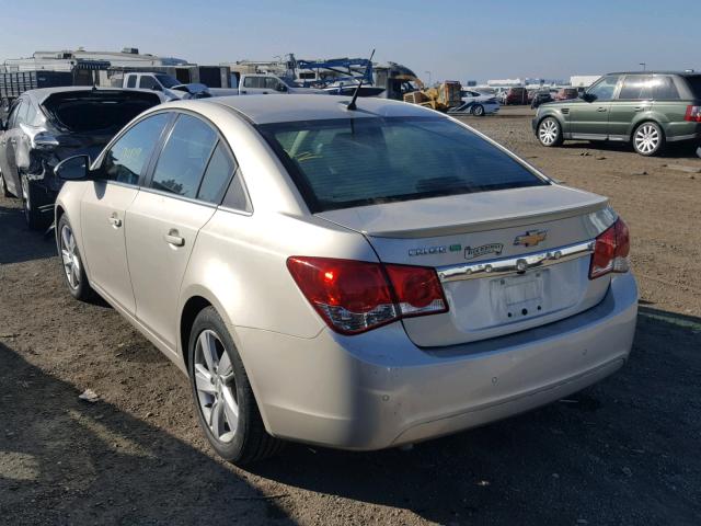 1G1P75SZ8E7100079 - 2014 CHEVROLET CRUZE BEIGE photo 3