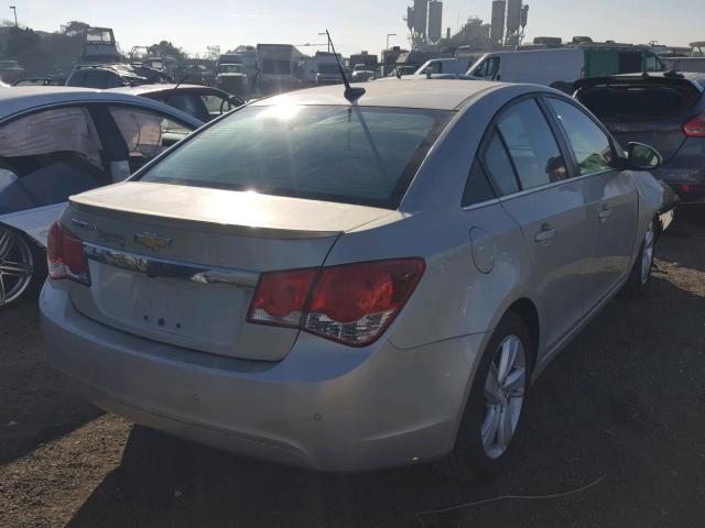 1G1P75SZ8E7100079 - 2014 CHEVROLET CRUZE BEIGE photo 4